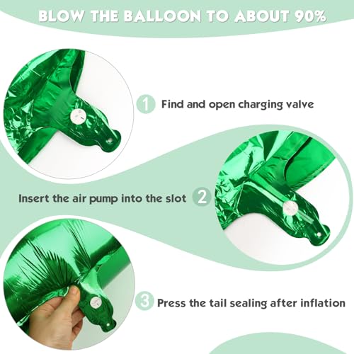 Image of 40 Inch Green Number 2 Balloon Birthday Party Decorations for Men & Women | 40 Inch Green inflatable foil number balloons, large birthday decorations for 2nd birthday