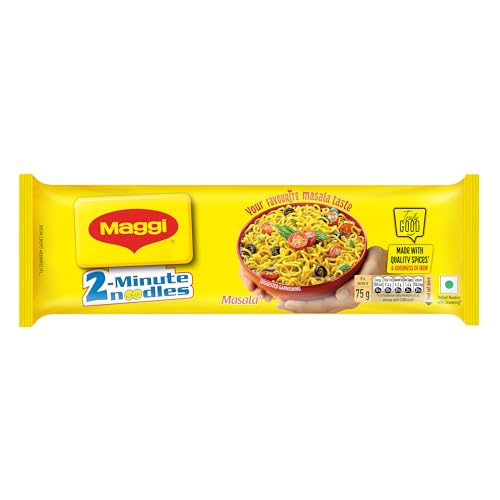 MAGGI 2-Minute Instant Noodles, Masala Noodles With Goodness Of Iron, Made With Choicest Quality Spices, Favourite Masala Taste, 560g Pouch