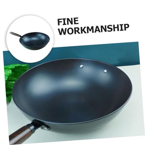 Wok de hierro antiadherente con fondo redondo, 1 unidad miniatura 3