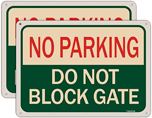 No Parking Do Not Block Driveway Sign 10 X 7 X 0.4 Inch Aluminum