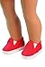 American Fashion World Red White and Blue Canvas Slip-Ons for 18-Inch Dolls | 3 Pack | Premium Quality & Trendy Design | Dolls Shoes | Shoe Fashion for Dolls for Popular Brands