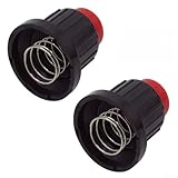 Interruptor de encendido de patio de repuesto para calentador de gas, 2 piezas con encendido de pulso, rojo reemplazable y mecanismo de resorte adecuado para calentadores al aire libre (A)