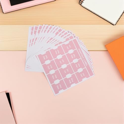 Índice de adhesión mensual de 15 hojas, separadores funcionales rosas para cuadernos 6