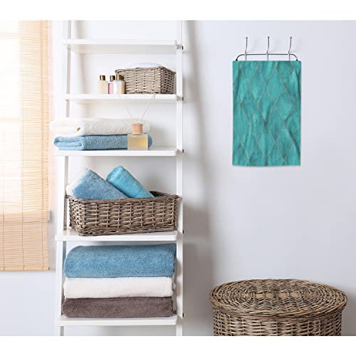 Aoyego Plaid Beach Towels Green Geometric Gingham Diamond Checkered Buffalo Check Microfiber Soft Towels For Bath Hair Hand Towel For Women/Men/Girls/Boys 15X30 Inch #TOP3