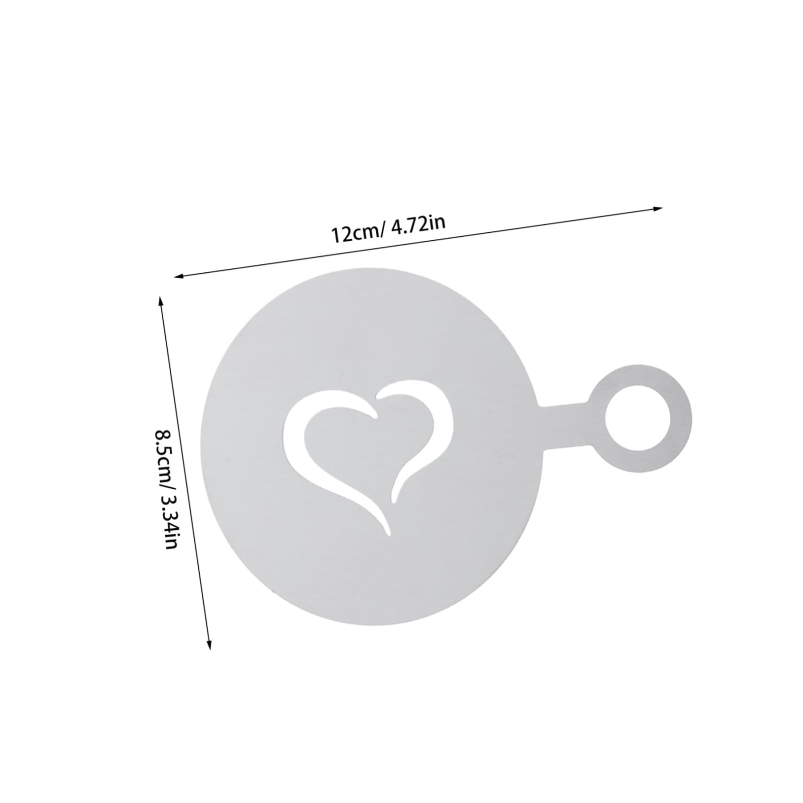 Ciieeo 4pcs Stainless Art Templates for Latte Cappuccino and Hot Chocolate Metal Spray Stencils for Beginners and Professionals