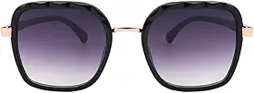 Óculos de Sol Quadrado Grande Premium Cristal Classico Retrô Blogueira UV400 Feminino - Modelo Hilton - Cacife Brand