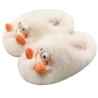 Boys Girls Plush Slippers Winter Cartoon Home Warm Soft Slip on Slippers Indoor Non-slip Cotton Monster Slippers