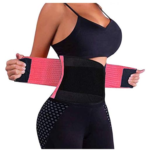 VENUZOR Waist Trainer Belt for Women - Waist Cincher Trimmer - Slimming Body Shaper Belt - Sport Girdle Belt (UP Graded)(Pink,Medium)