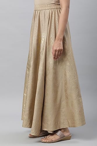 Image of Aurelia Women Polyester Printed Strechable Maxi Skirt | Ankle Length Skirt