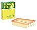 Price comparison product image MANN-FILTER C 25 115 Air Filter, Premium Quality for Passenger Cars, High Dirt Holding Capacity, Low Flow Resistance, Fits Most Modern Vehicles