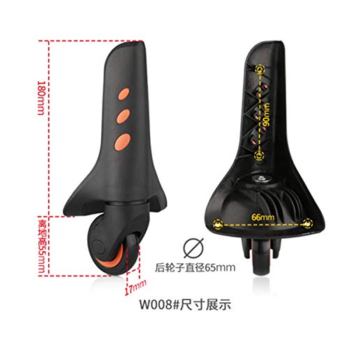 Luggage Wheels Replacement, (Set of a Pair) 360 Degree Swivel Back Mute Repair Replacement Luggage Wheel Suitcase Wheels Parts Spinner, Black2