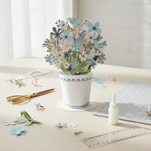 TaNoTool Mixed Flowers for Men Small Bouquet 3D Pop-Up Greeting Card, Bold Paper Floral Gift for Birthday, Retirement, Christmas, New Year, for Dad Husband Grandpa Men, keepsake - Image 4
