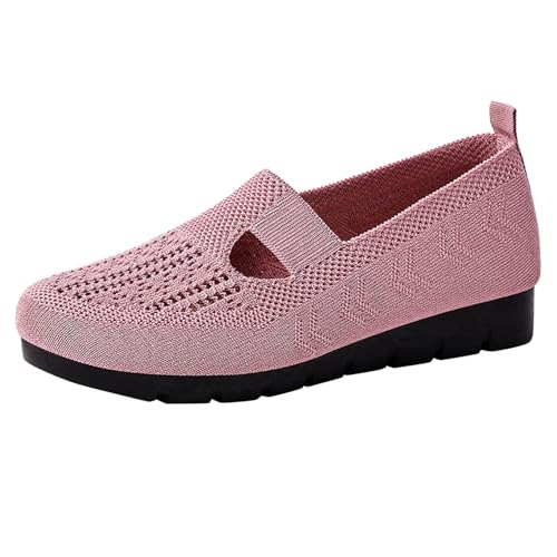 Orthopaedic Shoes Women's Summer Comfortable Diabetic Lightweight Breathable Trainers Running Wide Feet Slide Sports Walking Health Mesh Sneaker Damen Foam Sandals Women Slip In Schuhe, 14 rosa, 36 EU