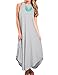 Halife Women Summer Boho Sleeveless Stripe Long Maxi Dress Beach Sundress (XL, Stripe)