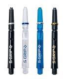 Harrows Supergrip Dartpfeil-Schäfte, drehbar, 4 Farben, zwei Größen – mittellang oder kurz, 3 Sets, farblos