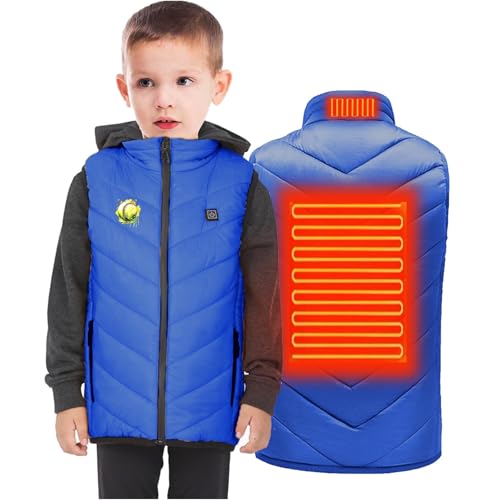 Heated Gilet for Kids USB Electric Heating Vest Boys Girls Winter Body Warmer 3 Adjustable Temperature Heat Waistcoat