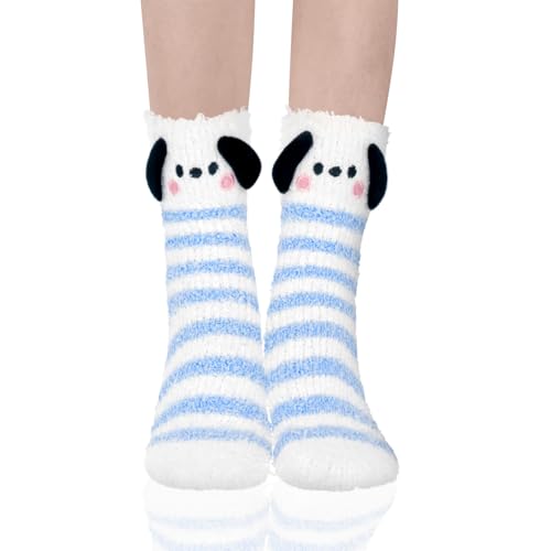 Benefeet Sox Cute Fuzzy Socks for Women Girls Funny 3D Dog Fluffy Socks Soft Cozy Animal Fleece Sock Warm Slipper Sock2