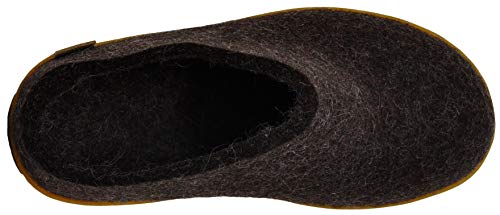 Image of Glerups 100% quality wool mix Slipper with rubber sole - Unisex Slip-on
