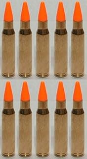 ST Action Pro Pack Of 10 Inert .308 Winchester Rifle Orange Safety Trainer Cartridge Dummy Ammunition Ammo Shell Rounds with Brass Case - Ultimate Arms Gear