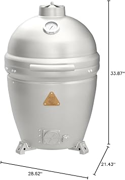Blaze 20Inch Cast Aluminum Kamado Grill | Heavy-Duty 1 Cast Aluminum Body | 20 Hex Stainless Grates | TongueandGroove Seal | BLZ20KAMADO