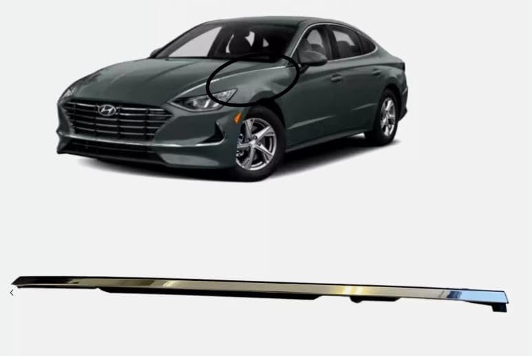 Chrome Garnish Molding Trim Left Driver Side for Hyundai Sonata 2020-2023