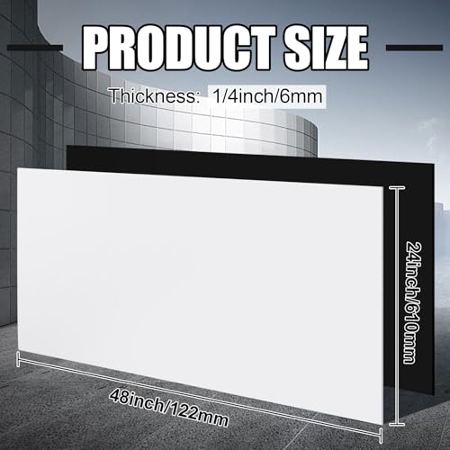 Image of Threehoney 2 Pcs White and Black HDPE Sheet 1 /4 inch Thick 24 x 48 Inch, HDPE Plastic Sheet High Density Polyethylene Board Flexible Solid Plastic Block for DIY Projects Crafts Machining Home
