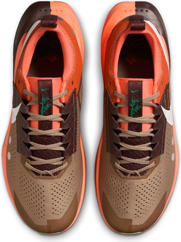 Nike Zegama 2 Men's Trail Running Shoes (HQ3768-200, Khaki/Hyper Crimson/Burgundy Crush/White) Size 134