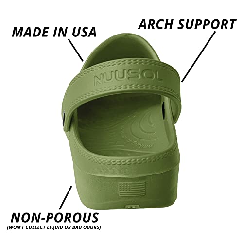 Image of NUUSOL Unisex McCall Clog; Non-Slip Hiking /Plantar Fasciitis Footwear; Soft, Lightweight & Comfortable; Arch Support & Textured Footbed, Cedar Green, 8 Women /7 Men