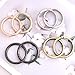 6pcs Metal Spring O Rings Round Carabiner Key Ring Clip for Keychain Buckle, Purse Hardware, DIY Crafts