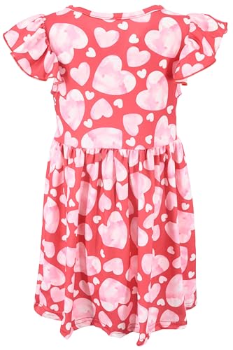 Image of Unique Baby Girls' Short Sleeve Everyday Printed Dresses for Kid and Toddler, Sizes 2T-12Y