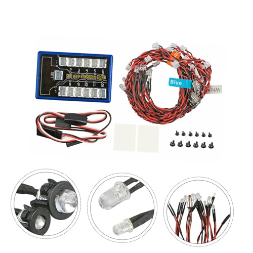 Luces LED para coche RC kit de faros traseros simulación para Crawler y tanque 5