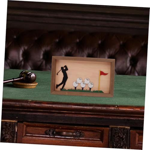 Décor intérieur élégant original bois golf plaque table - 7