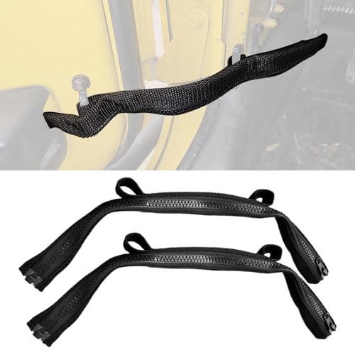 Dawnjaccee Door Limiting Straps with Wire Protecting Harness for 2007-2018 Jeep Wrangler JK JKU 2/4 Door Interior Accessories Black