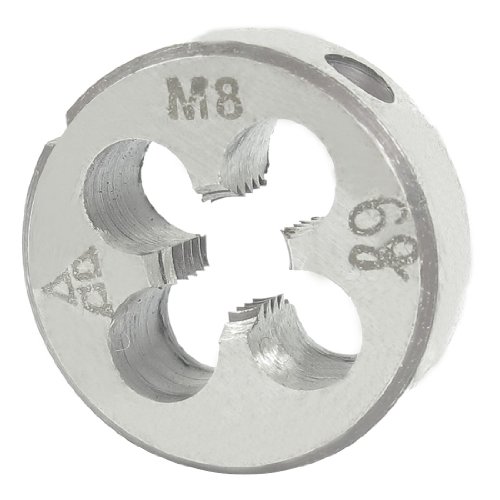 Aexit Round Shaped Tool holder 25mm Outside Dia M8 Coarse Threading Cutting Die Model:97as665qo527