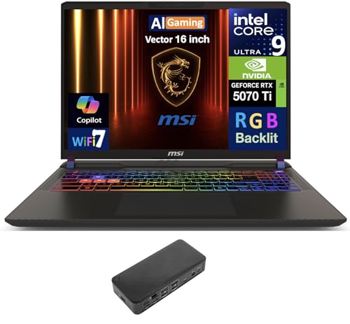 MSI Vector AI Q[~Om[gp\R 16C` 240Hz WQXGA fBXvC (Intel Ultra 9-275HX, GeForce RTX 5070 Ti 12GB, 64GB DDR5, 2x4TB PCIe SSD (8