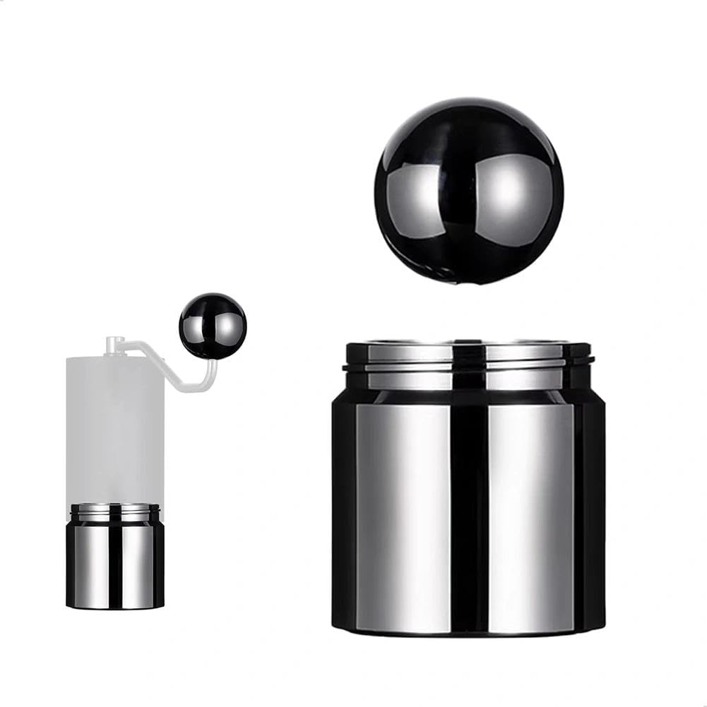 watchget Stainless Steel Coffee Dosing Cup and Handle Set Compatible with Comandante C40 C60 Coffee Manual Grinder Ball-Grip and Container Hand Espresso Grinder Accessories