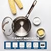 Viking 3-Ply Cookware Set, 10 Piece Stainless Steel Kitchen Cookware with Glass Lids, Oven Safe, Induction Ready, Black with Copper #4