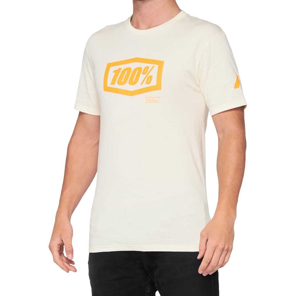 100 % CASUAL Essential T-Shirt Chalk/Orange MD