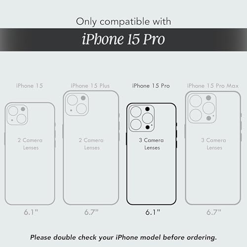 Image of COCOMII Rectangle for iPhone 15 Pro Case, Chestnut Tortoiseshell