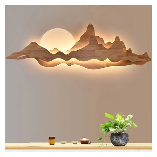 Applique murale LED bois moderne decoration interieure haut de gamme pour salon