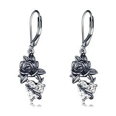 April birthstone rose earrings