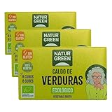 NaturGreen Cubitos Caldo Verduras, 8 cubos (Bio) (Paquete de 3)