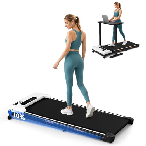 Walking Pad Treadmill for Home - Under Desk Treadmills Portable Mini Portable Walking Treadmill with Incline Remote 300 Lbs Weight Capacity Walking Machine for Small Spaces