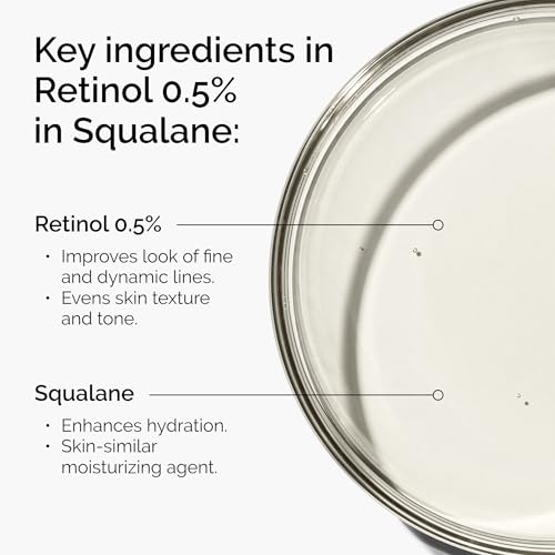 Image of The Ordinary Retinol 0.5% in Squalane - Intermediate Retinol Serum for the Face That Is Anti-Aging and Skin Smoothing, 30ml