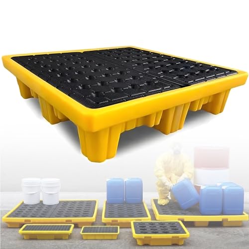 Moduł przemysłowy Platforma zabezpieczająca przed rozlaniem do bębnów lakierniczych z odpływem DurabStorage Solution 49 x 35 x 9 cm, idealna do przenoszenia materiałów niebezpiecznych