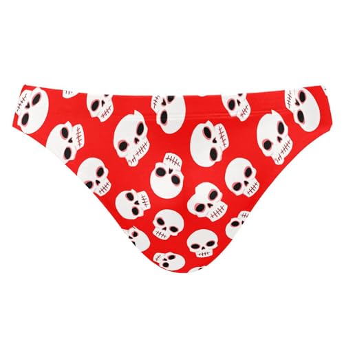 Skull Swim Briefs for Men Bikini Swimwear Boys Short XXL B0404399