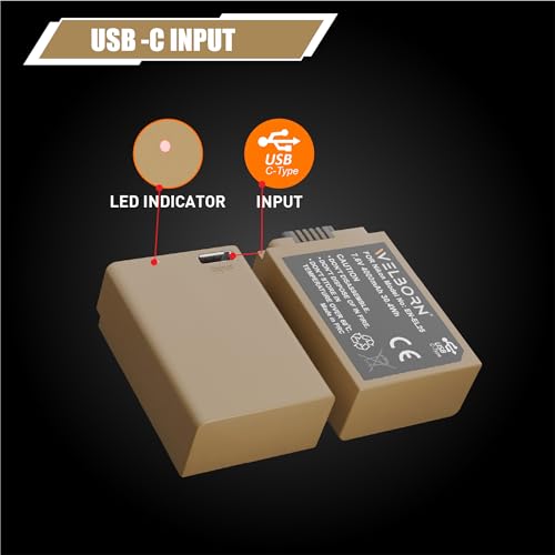 Image of Welborn EN-EL25 (4000 mAH) Platinum Lithium-ion Battery with C Type USB Charging Port Compatible with Nikon Z50, Z Series Camera Battery