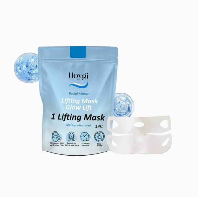Chinology Chin Mask, Face Lift Mask, V-Lift Chin Strap, Moisturizing, Hydrating, Brightening, Firming, Anti-Aging