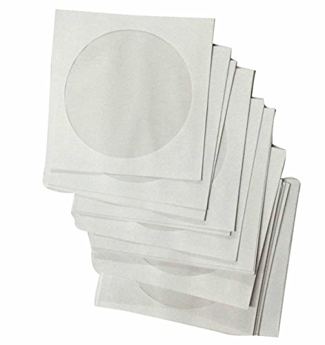 Pochettes en papier pour CD et DVD blanc blanc 200pc