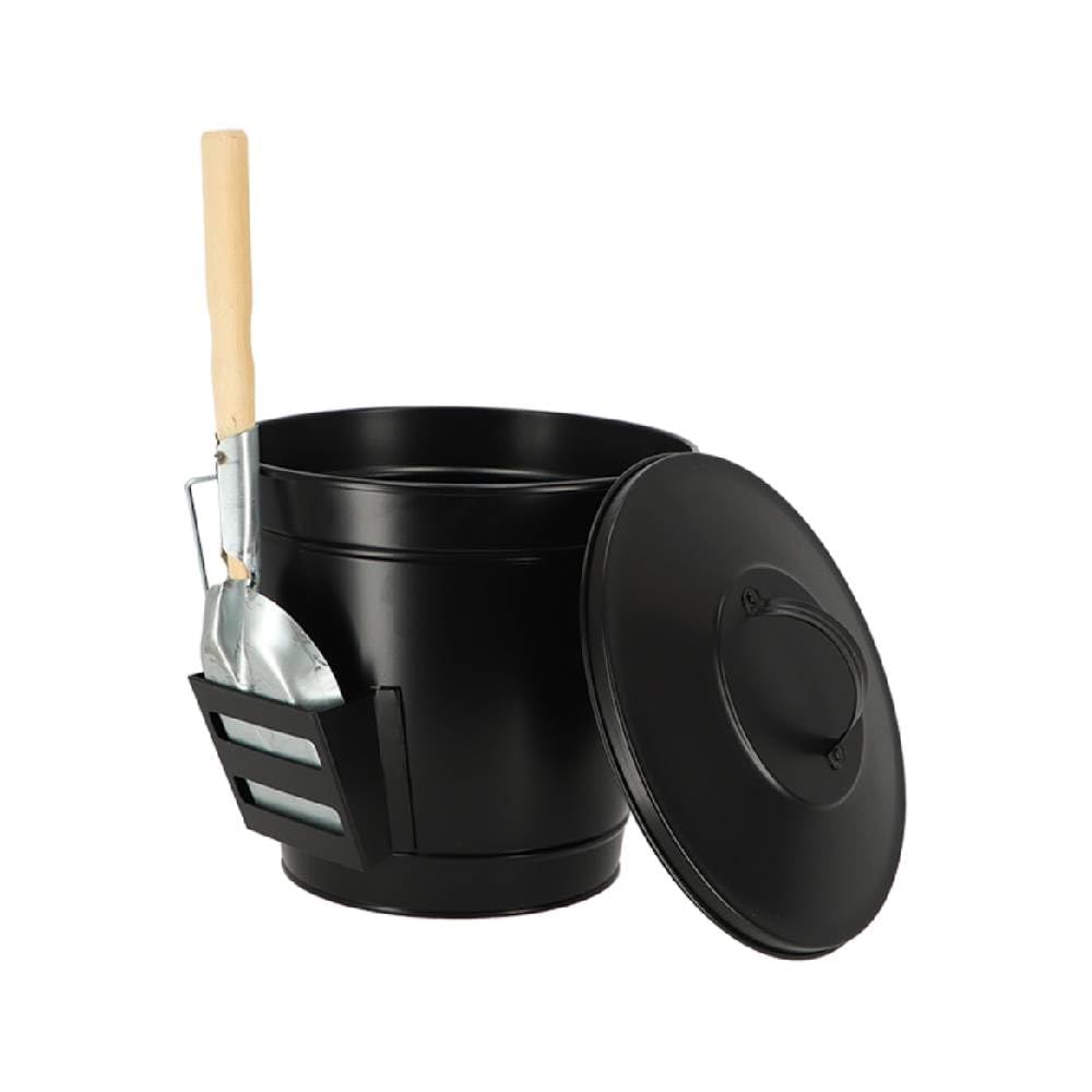Esschert Design Seau à Cendres avec Pelle - Noir - FF288